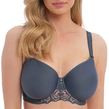Rea Fantasie BH Aubree T-shirt Moulded Spacer Bra Grå/Rosa I 80 Dam