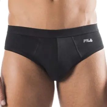 Snabb leverans FILA Kalsonger Basic Brief Svart bomull Medium Herr