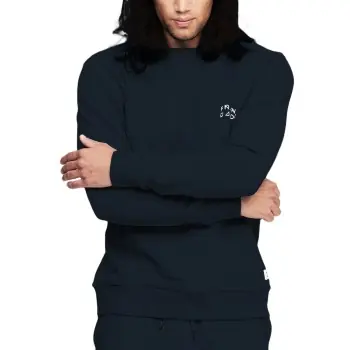 Beställ idag Frank Dandy Unisex Solid Crew Marin bomull Small Herr