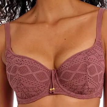 Säker betalning Freya Sundance Padded Bikini Top Brun polyamid F 80 Dam