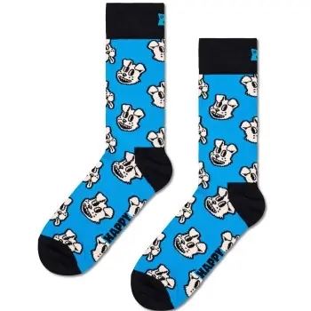 Outlet Happy Sock Doggo Sock Strumpor Blå Mönstrad Strl 41/46