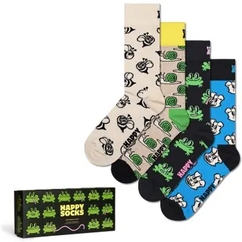 Kundfavorit Happy Sock Happy Animals Socks Gift Set Strumpor 4P Flerfärgad Strl 41/46
