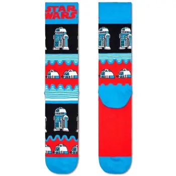 Kampanj Happy Sock Star Wars R2-D2 Sock Strumpor Turkos bomull Strl 41/46