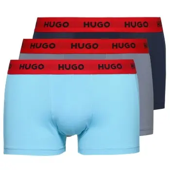 Populär HUGO Kalsonger 3P Triplet Trunk Blå bomull X-Large Herr