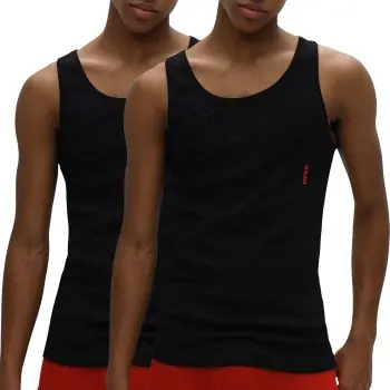 HUGO 2P Twin Tank Top Svart bomull Medium Herr Beställ nu