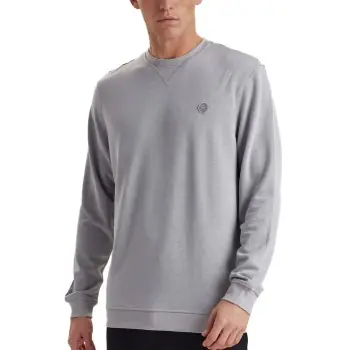 JBS of Denmark Badge Crew Neck Sweatshirt Ljusgrå Medium Herr Rea