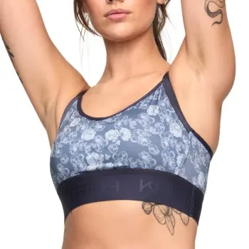 Kari Traa BH Fröya Wool Sports Bra Blå polyester Large Dam Populär