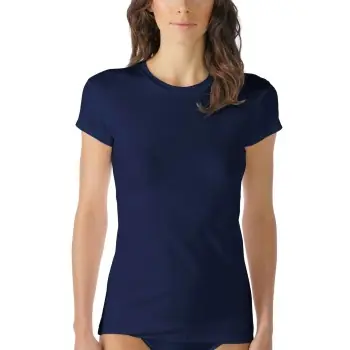 Rabatter Mey Cotton Pure Short Top Midnattsblå bomull 44 Dam