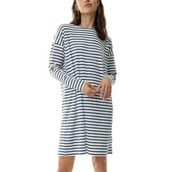Reapris Mey Cyra Nightshirt Vit/Marin Large Dam