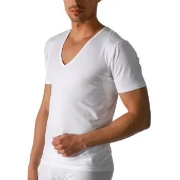 Erbjudandepris Mey Dry Cotton Functional V-Neck Shirt Vit Medium Herr