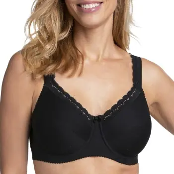 Bästa pris Miss Mary Cotton Comfort Underwired Bra BH Svart E 100 Dam