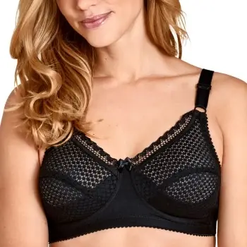 Billigare Miss Mary Cotton Dots Soft Bra BH Svart C 105 Dam