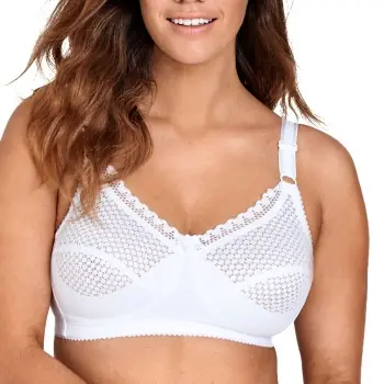 Köp online Miss Mary Cotton Dots Soft Bra BH Vit G 110 Dam