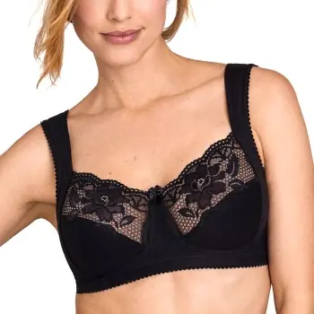 Outlet Miss Mary Lovely Lace Soft Bra BH Svart D 100 Dam