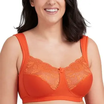 Köp online Miss Mary Lovely Lace Soft Bra BH Orange D 115 Dam