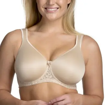 Miss Mary Smooth Lacy T-shirt Bra BH Beige B 80 Dam Extra rabatt