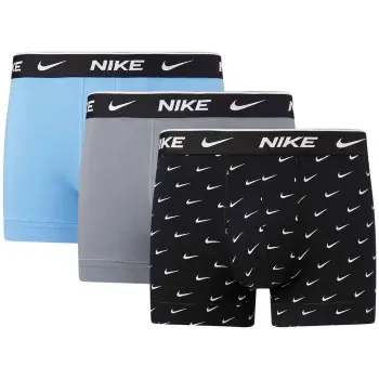 Rabatt Nike Kalsonger 3P Everyday Essentials Cotton Stretch Trunk Grå/Blå bomull Medium Herr
