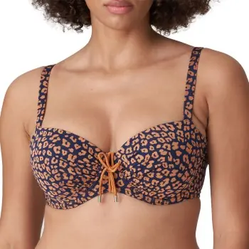 Erbjudandepris PrimaDonna Punta Rata Padded Balcony Bikini Top Marin mönstrad D 90 Dam