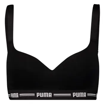 Utförsäljning Puma BH Iconic Padded Top Svart X-Large Dam