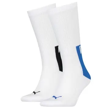 Trygg betalning Puma Strumpor 2P Men Logo Block Crew Sock Vit Strl 39/42 Herr