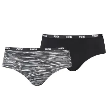 Lågt pris Puma Trosor 2P Women Printed Hipster Svart bomull Large Dam