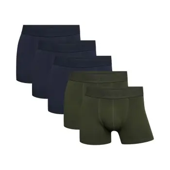 Resteröds Kalsonger 5P Organic Cotton Boxer Blå/Grön ekologisk bomull Small Herr