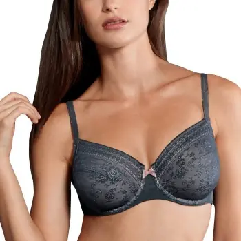 Rosa Faia BH Fleur Underwire Bra Antracit polyamid D 75 Dam Kampanjpris