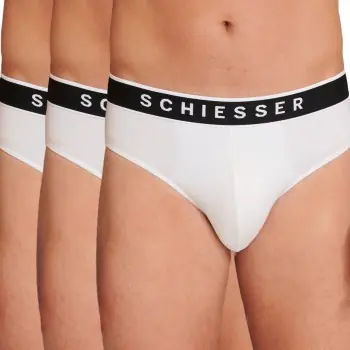 Schiesser Kalsonger 3P 95-5 Organic Cotton Rio Brief Vit bomull XX-Large Herr Utförsäljning