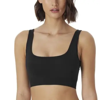 Expressleverans Schiesser BH Bustier Seamless Top Svart polyamid Medium Dam