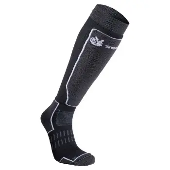 Seger Strumpor Alpine Mid Advance Junior Sock Svart/Grå Strl 28/30 Barn Populärt val