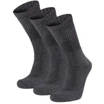 Seger Strumpor 3P Basic Cotton Sock Antracit Strl 43/46 prisnedsättning
