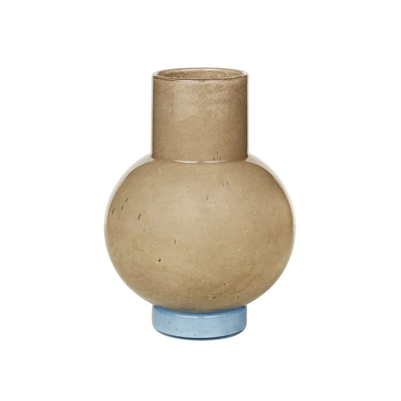 Broste CPH - Mari vase - Vas - Taupe/Seranity light blue - Ø20 x H27 cm Sänkt pris