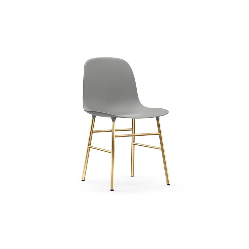 Rea Normann Copenhagen - Form Chair Steel - Matstol - Brass / Grey - H80 x W48 x D52 x SH44 cm