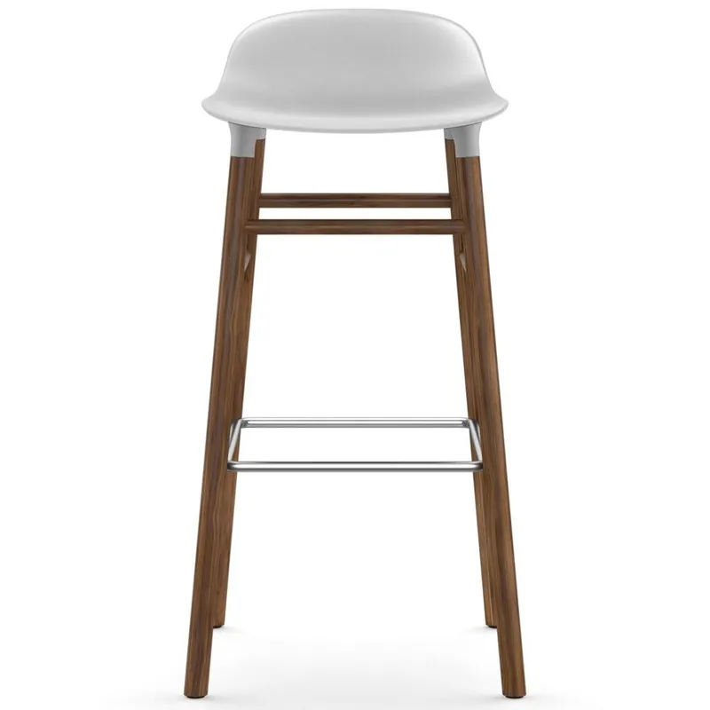 Normann Copenhagen - Form Barstool - 75 cm - Wood - Barstol - White/Walnut - L 44 x D 44 x H 87 x SH 75 cm Beställ idag